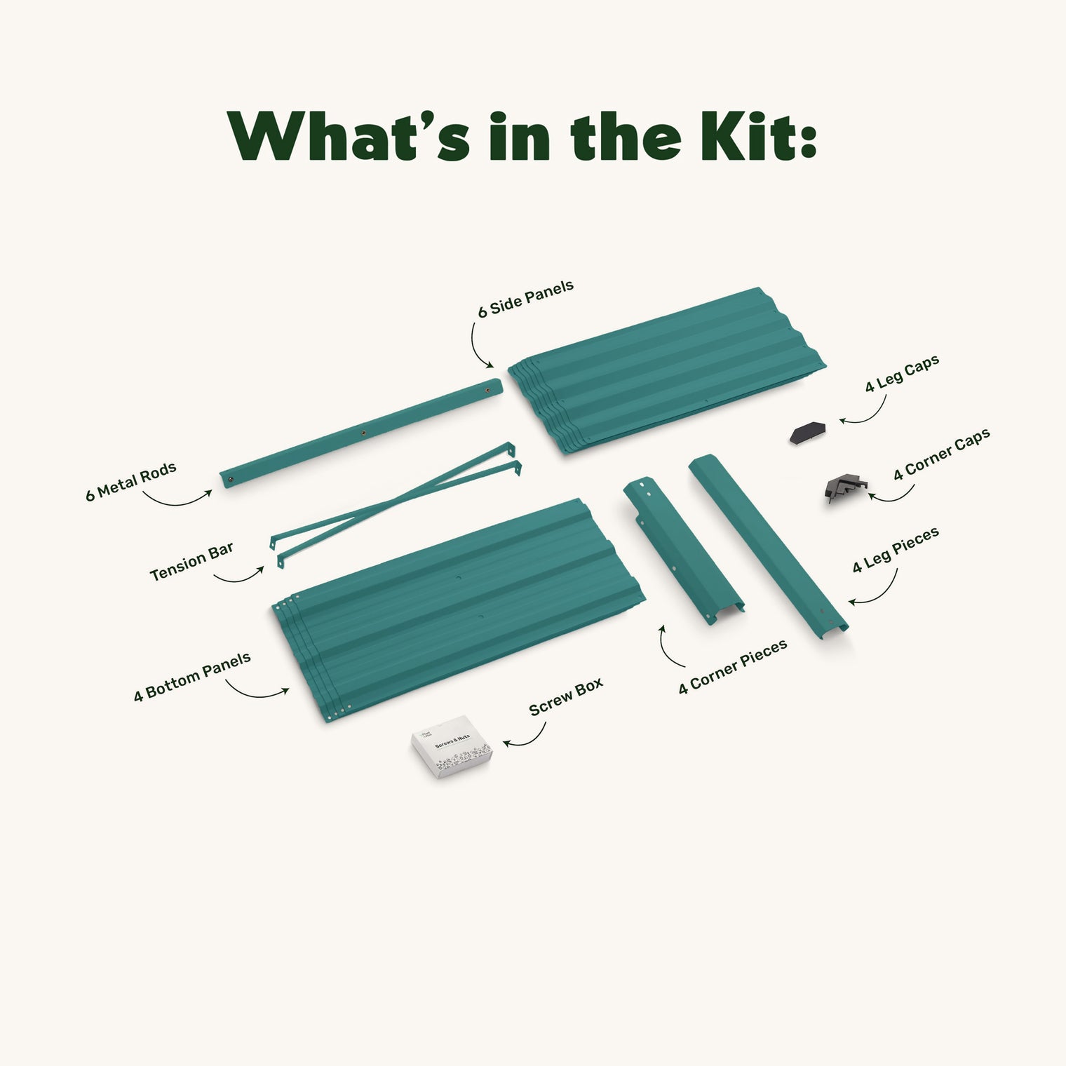 Raised Garden Beds with Legs in Turquoise