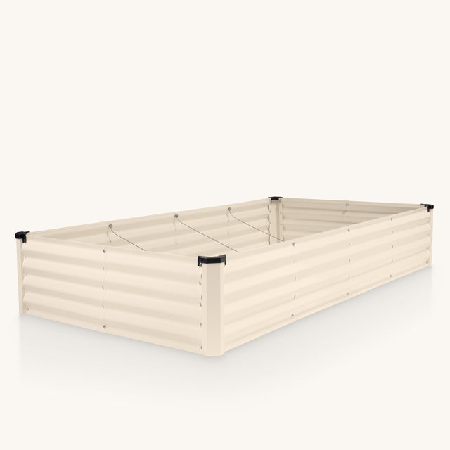 8x4x1 ft White Rectangle Raised Garden Bed