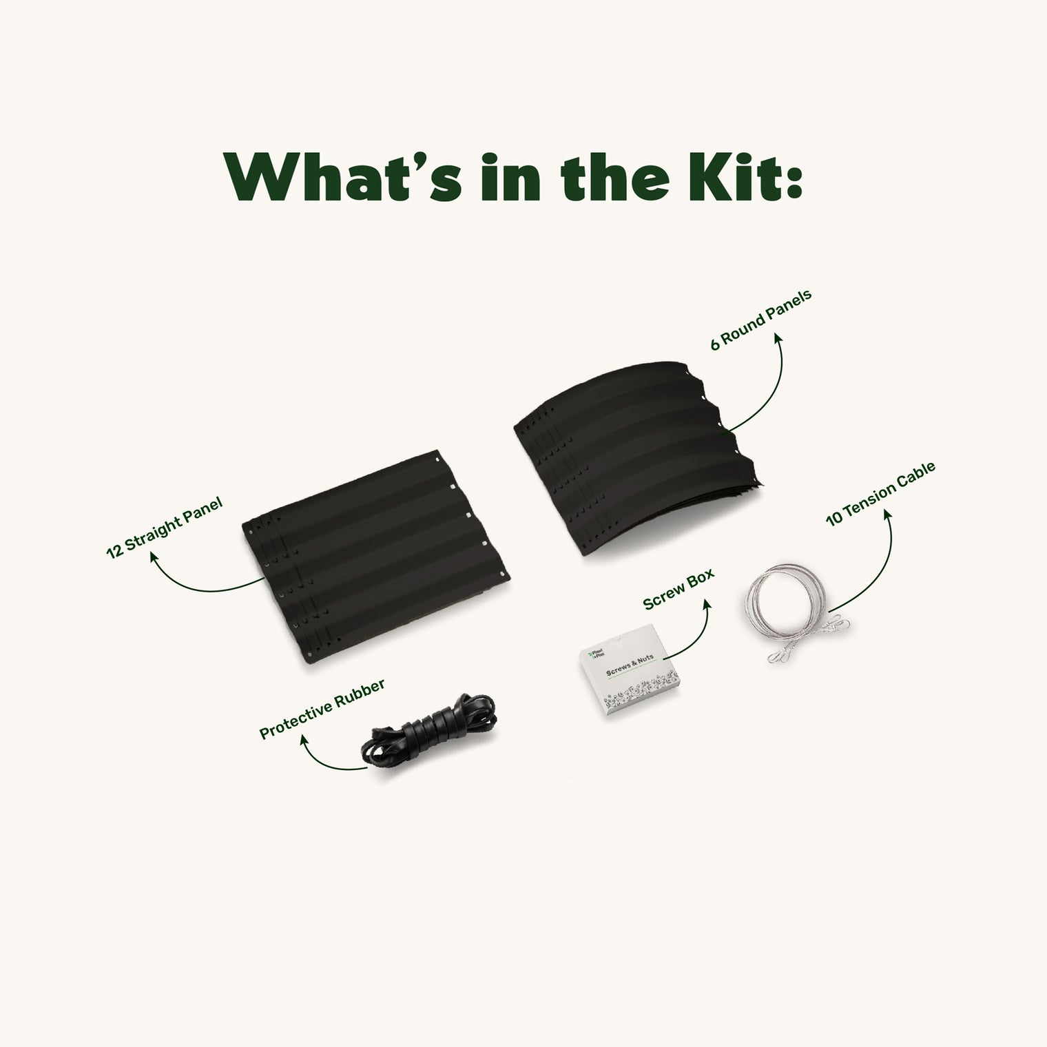 8x2x1 ft Black Oval Raised Garden Bed