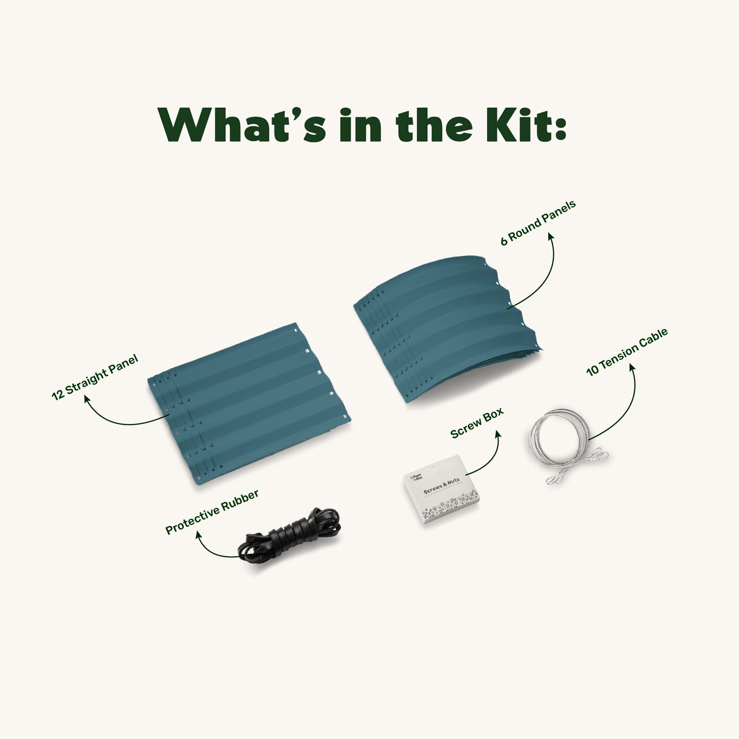 8x2x1 ft Turquoise Oval Raised Garden Bed