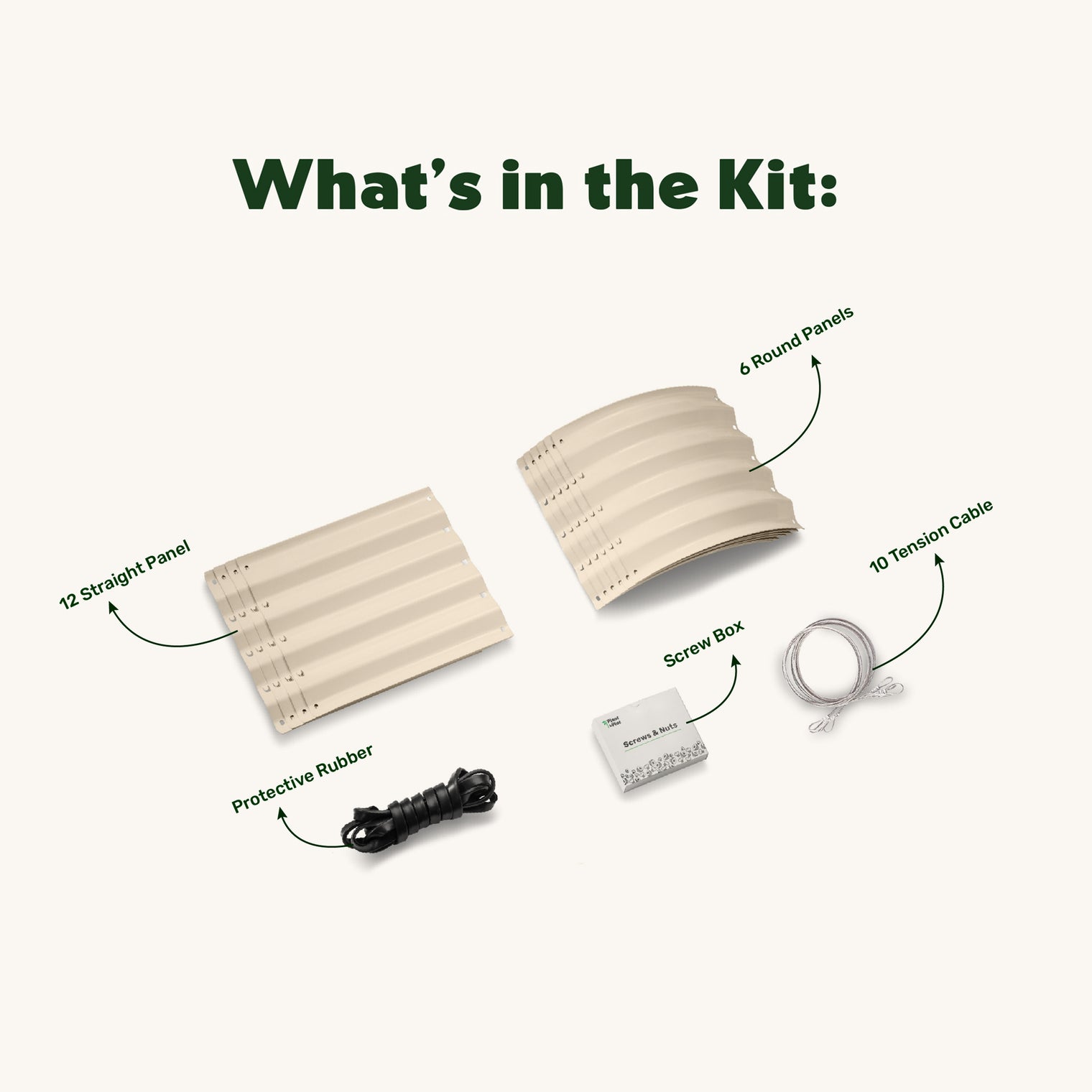 8x2x1 ft White Oval Raised Garden Bed