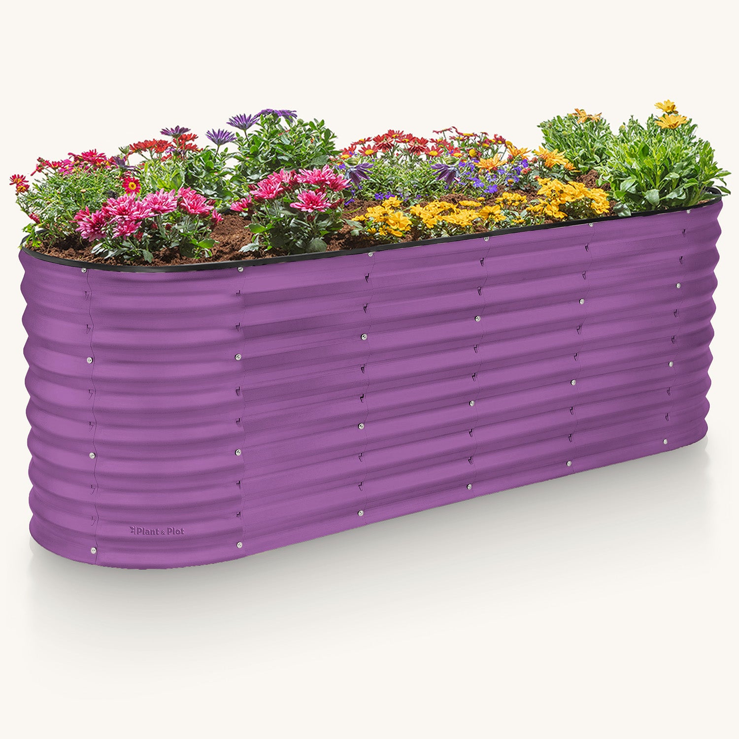 6x2x2 ft Purple Oval Raised Garden Bed