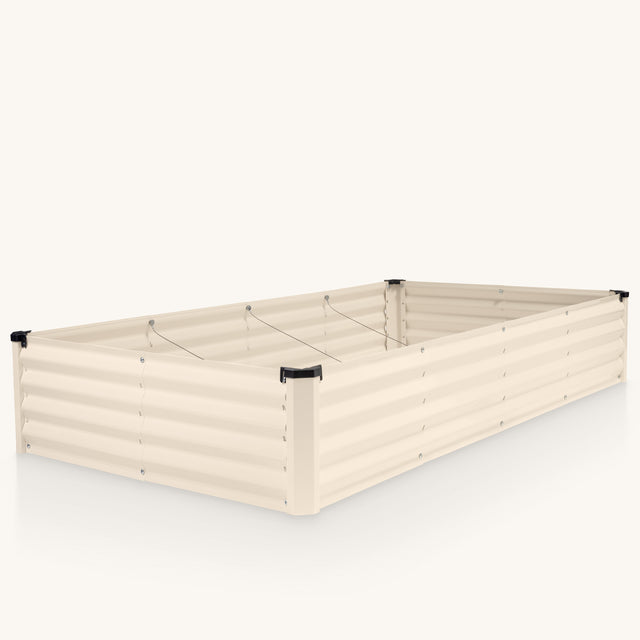 6x3x1 ft White Rectangle Raised Garden Bed