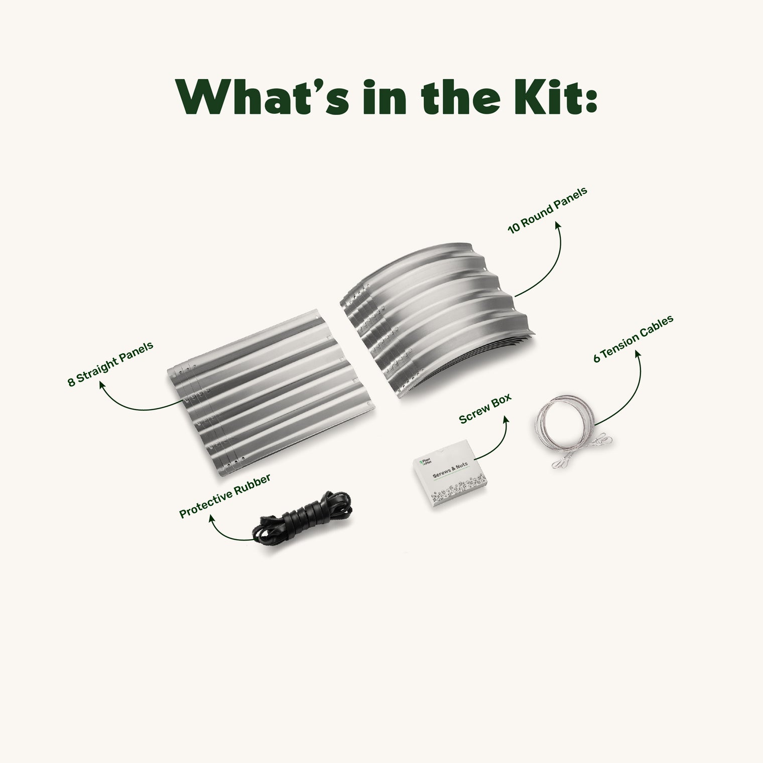 8x4x1 ft Silver 2 Pcs Oval Raised Garden Bed