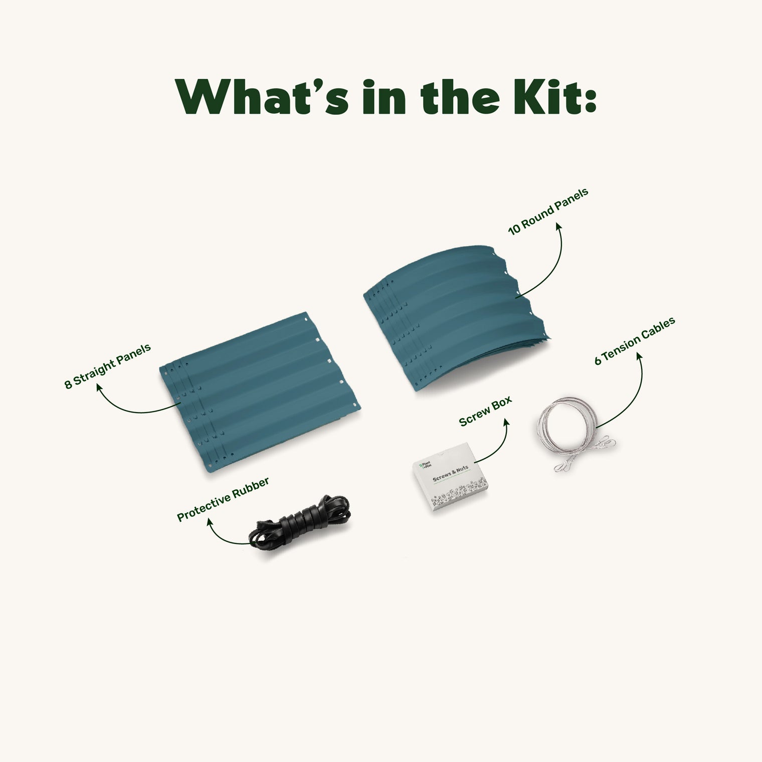 8x4x1 ft Turquoise 2 Pcs Oval Raised Garden Bed