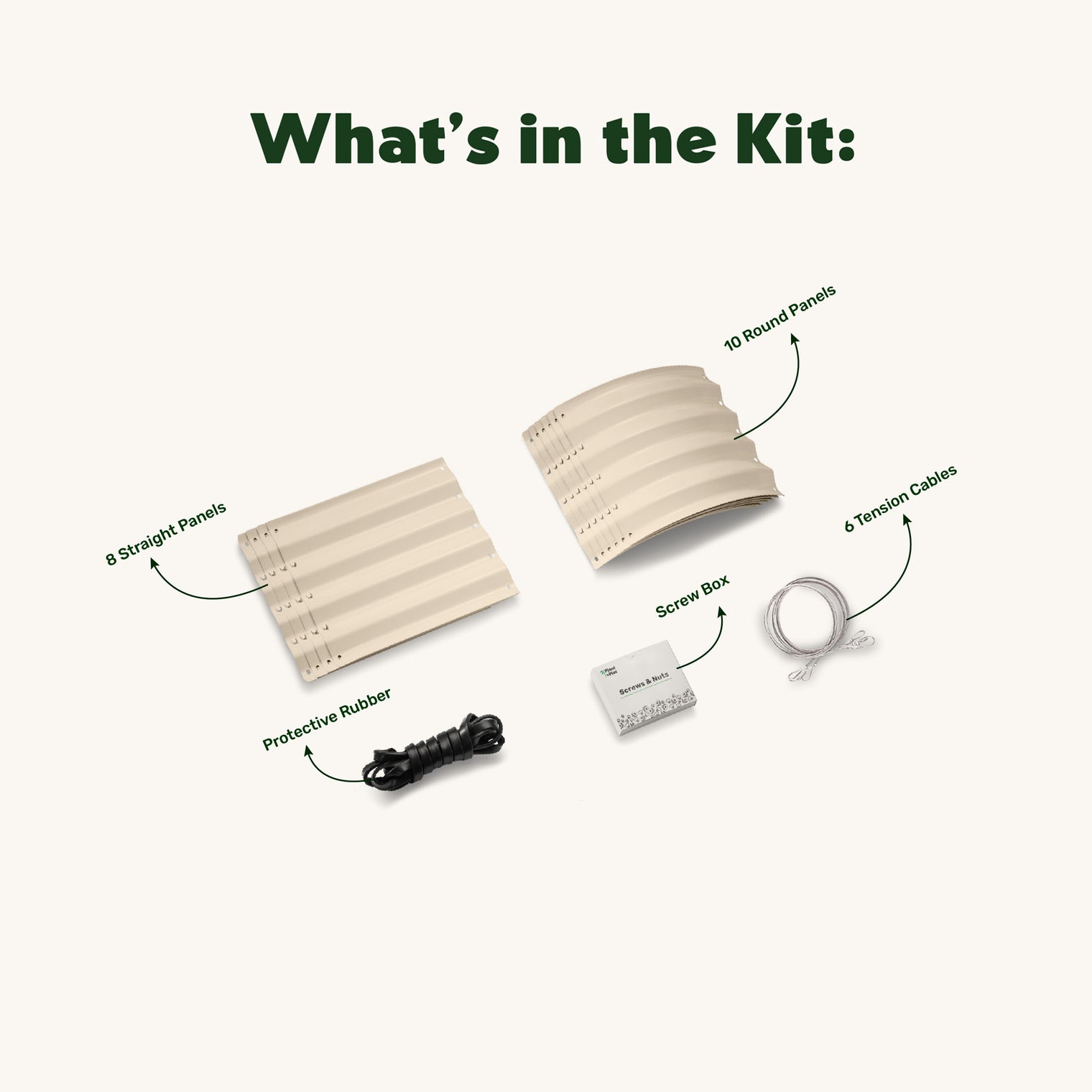 8x4x1 ft White Oval Raised Garden Bed