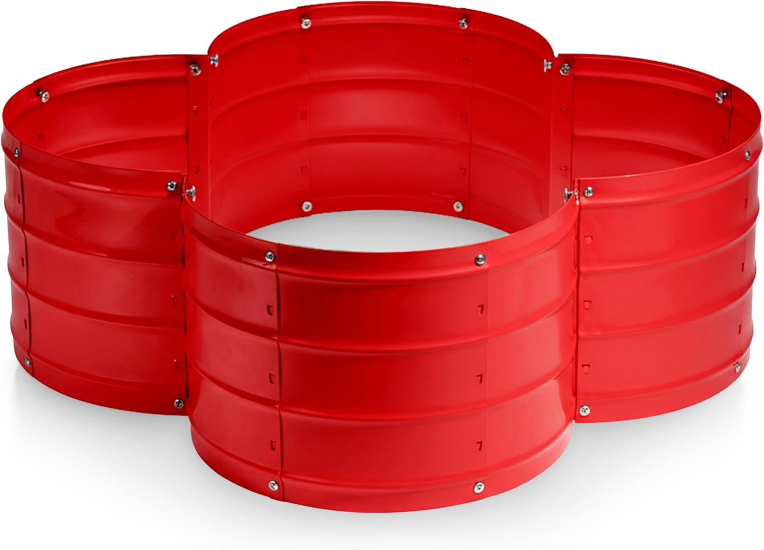 3x3x1 ft Red Flower Shaped Raised Garden Bed