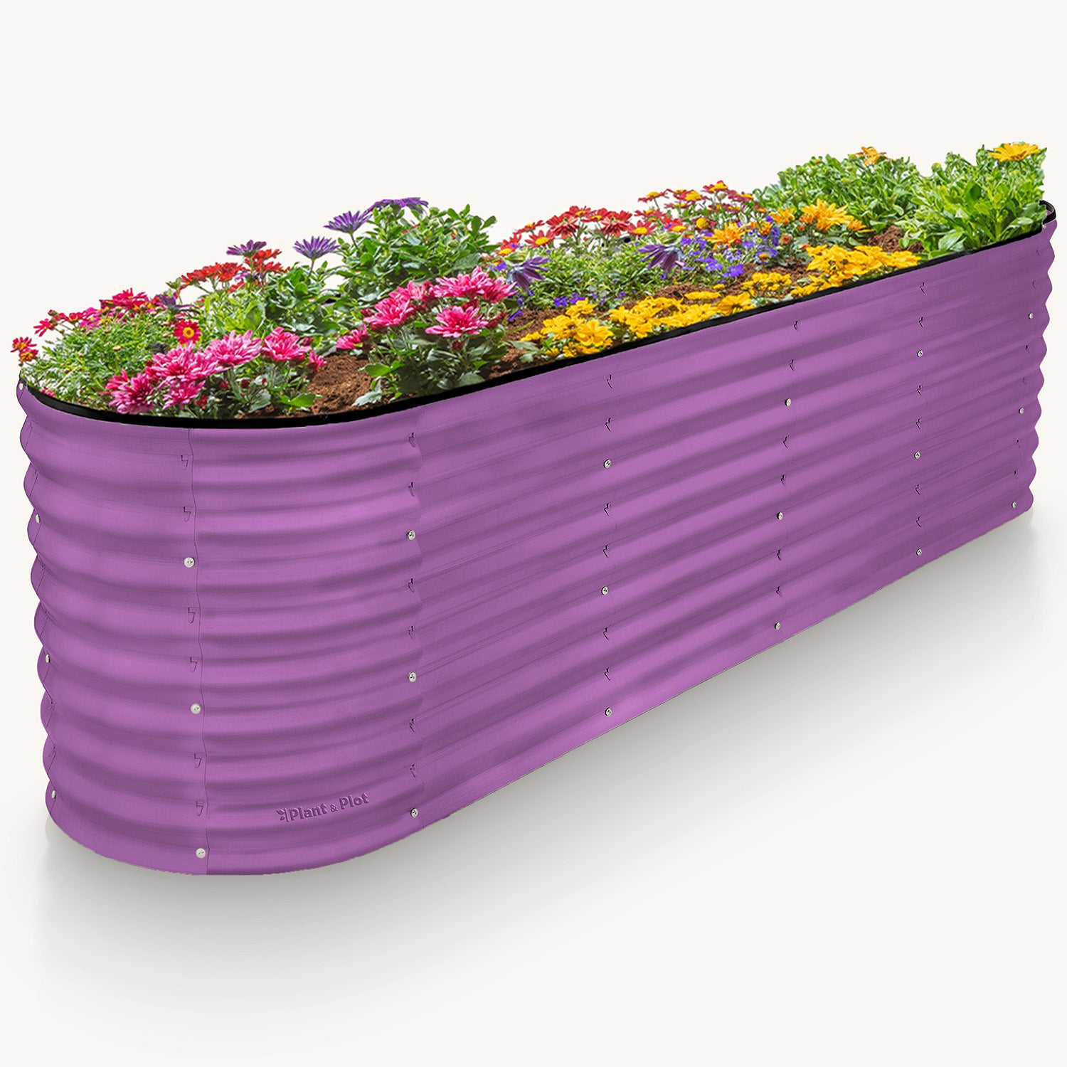8x2x2 Purple Oval Raised Garden Bed