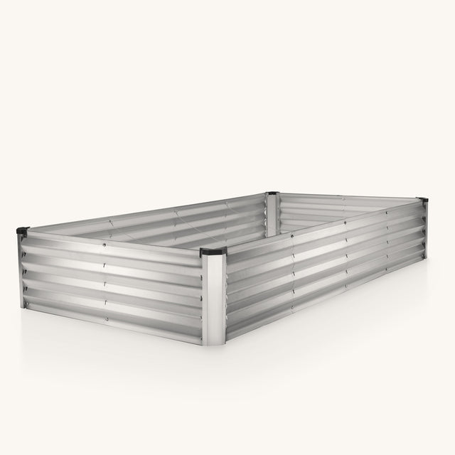 6x3x1 ft Silver Rectangle Raised Garden Bed