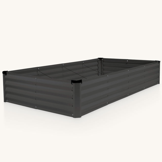 8x4x1 ft Gray Rectangle Raised Garden Bed