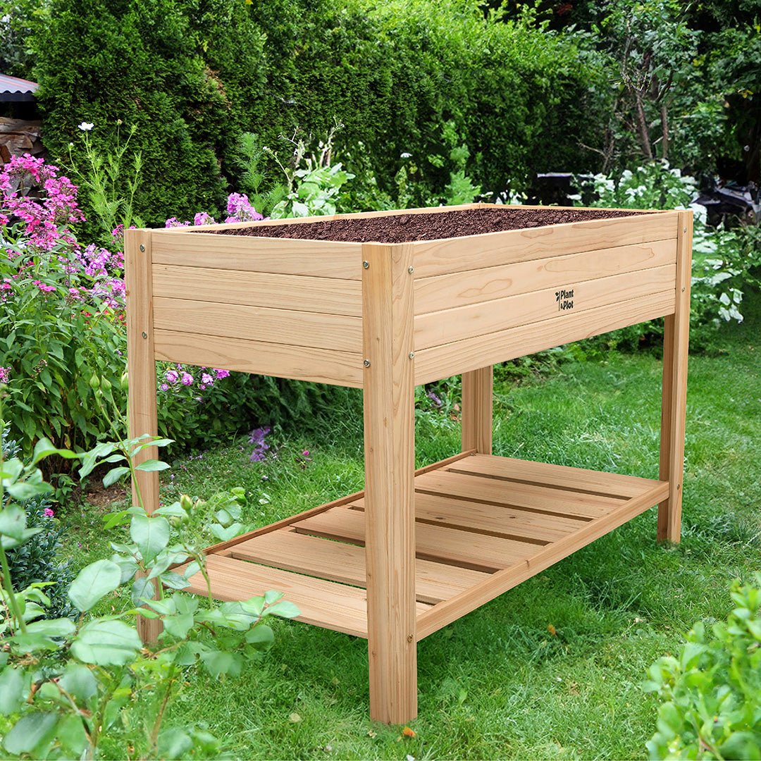 raised garden bed with legs