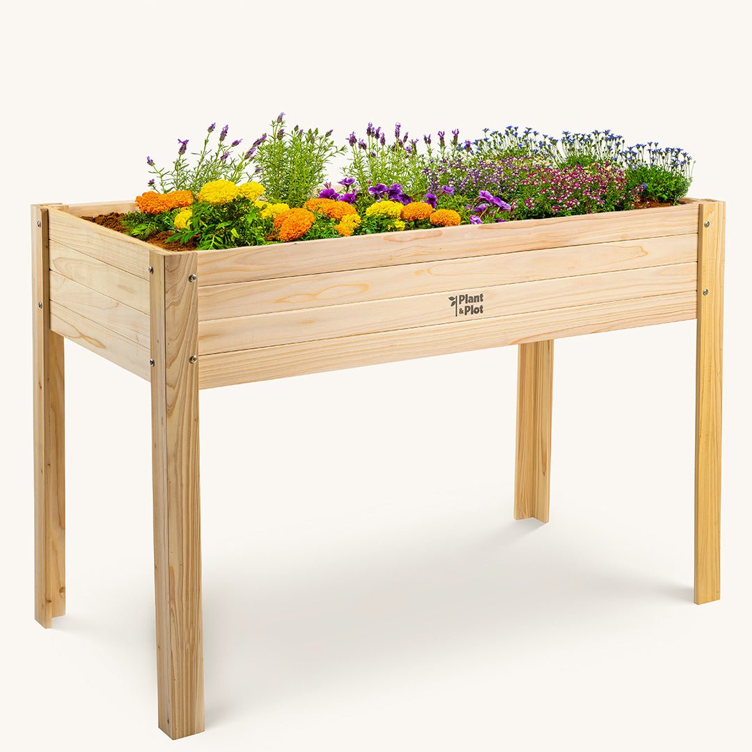 raised garden bed with legs