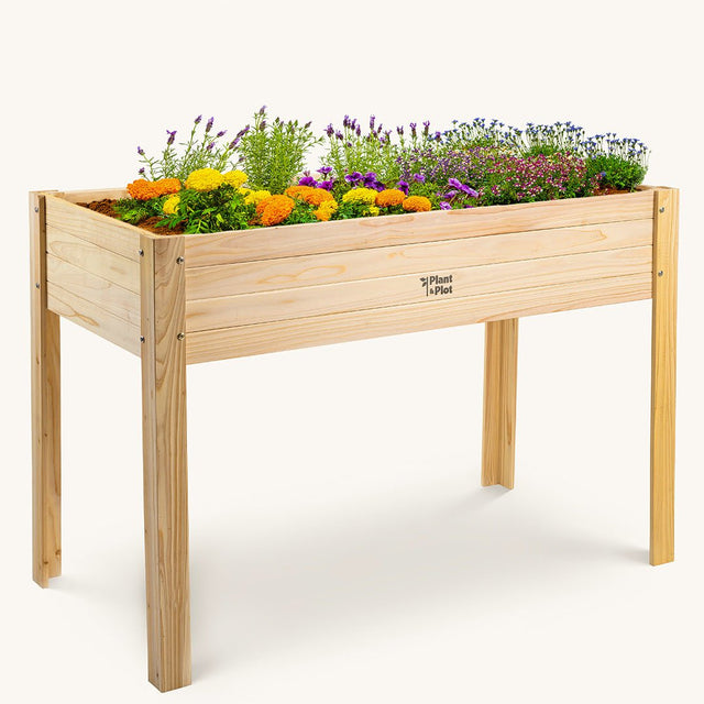 raised garden bed with legs