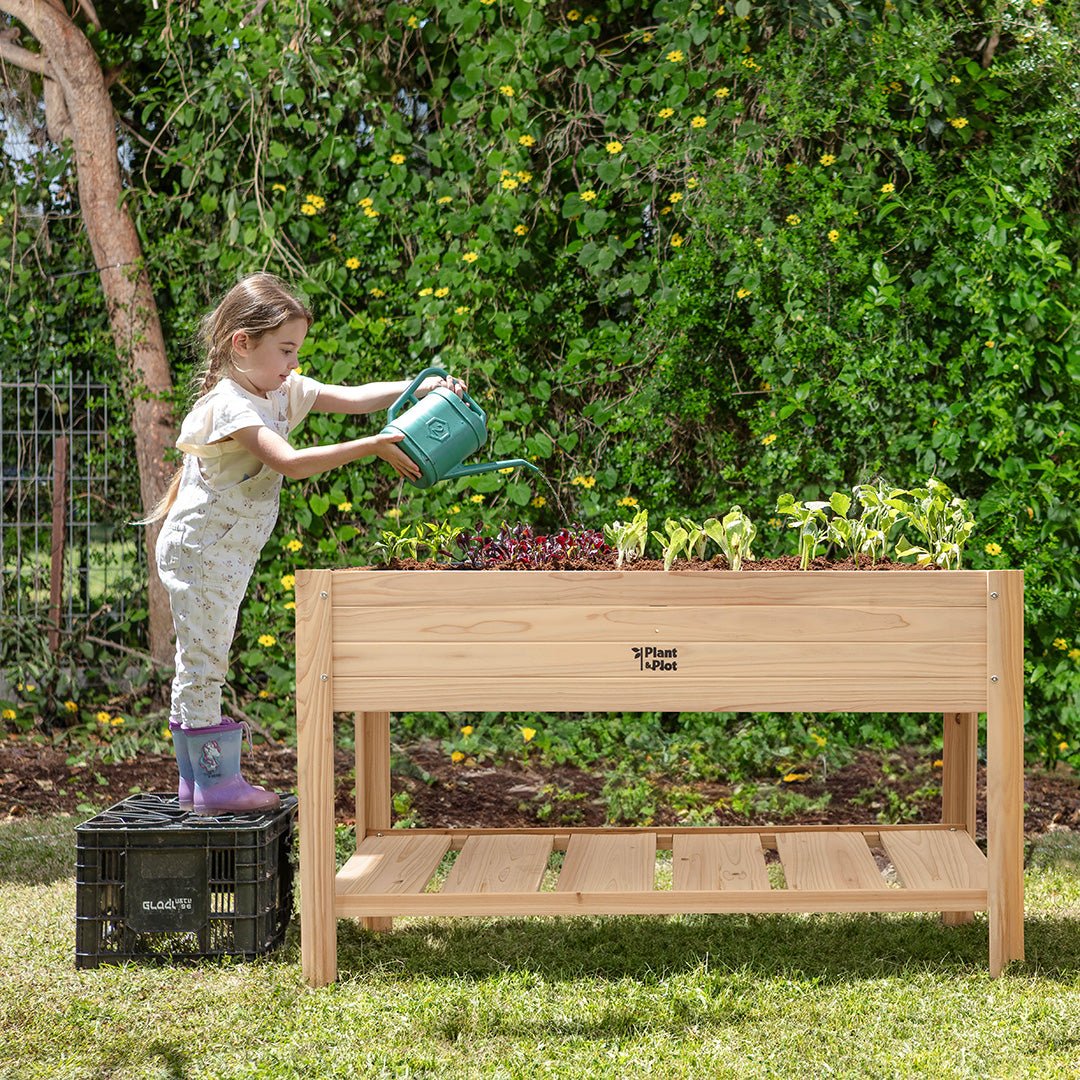 raised garden bed with legs