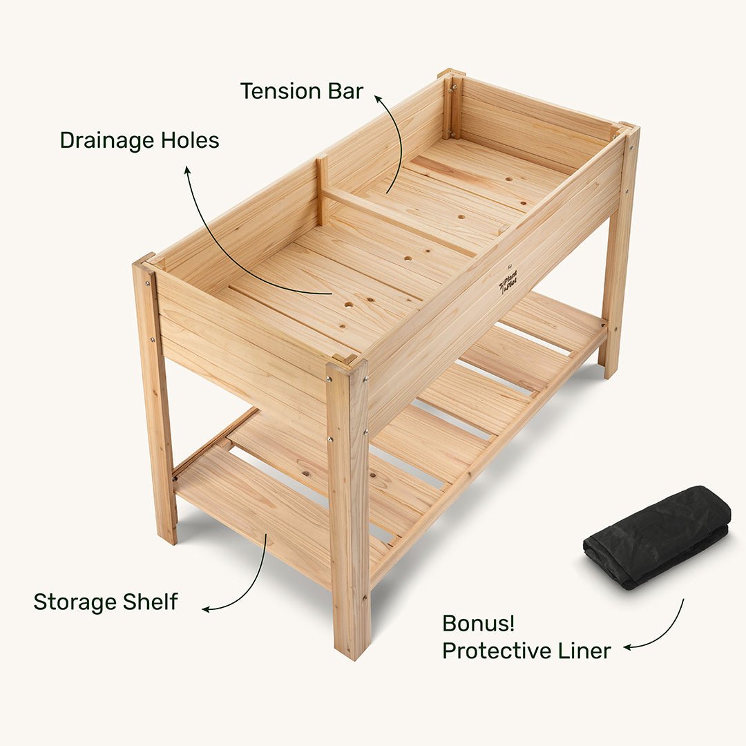 raised garden bed with legs