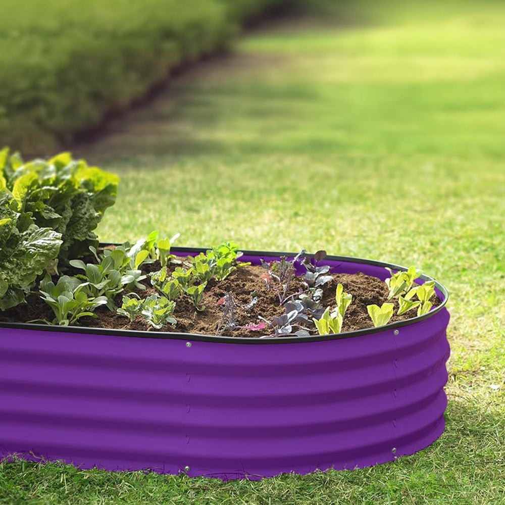 4x2x1 ft Dark Purple Oval Raised Garden Bed