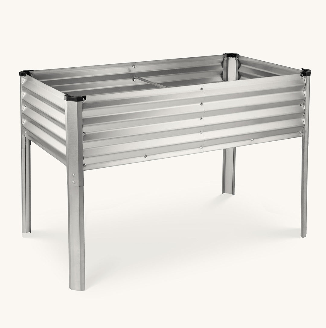 galvanized large raised garden beds outdoor with legs