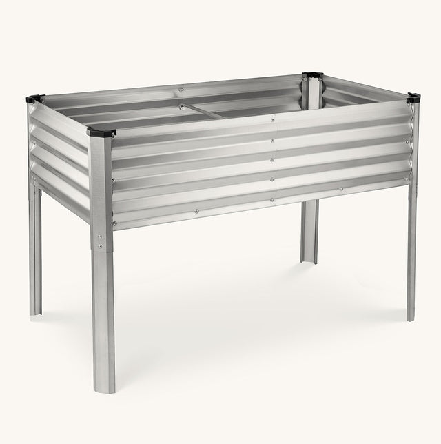 galvanized large raised garden beds outdoor with legs