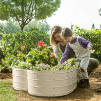 3x3x1 ft White Heart Shaped Raised Garden Bed