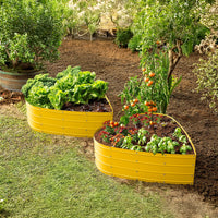 3x3x1 ft Yellow Heart Shaped Raised Garden Bed