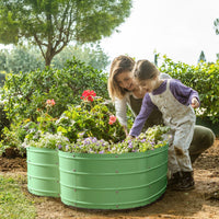 3x3x1 ft Green Heart Shaped Raised Garden Bed