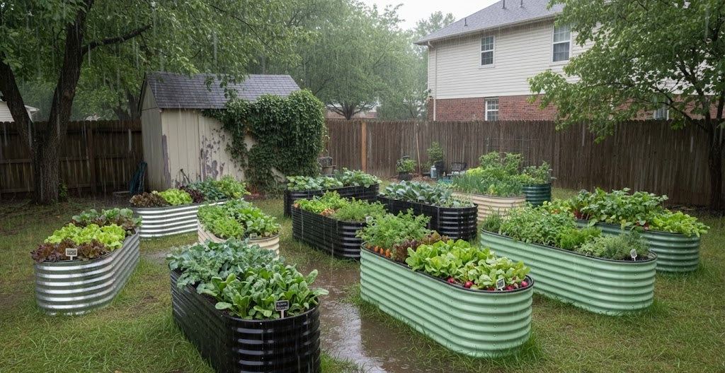 8x2x2 Yellow Oval Raised Garden Bed – Plant & Plot