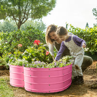 3x3x1 ft Pink Heart Shaped Raised Garden Bed