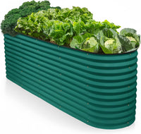 Modular 2.5 ft Dark Green Raised Garden Bed 8×2×2.5 ft