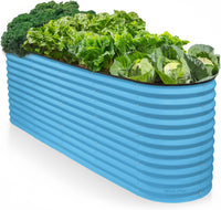 Modular 2.5 ft Teal Raised Garden Bed 8×2×2.5 ft