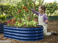 4x2x1 ft Navy Oval Raised Garden Bed