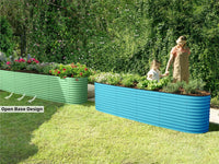 Modular 2.5 ft Teal Raised Garden Bed 8×2×2.5 ft