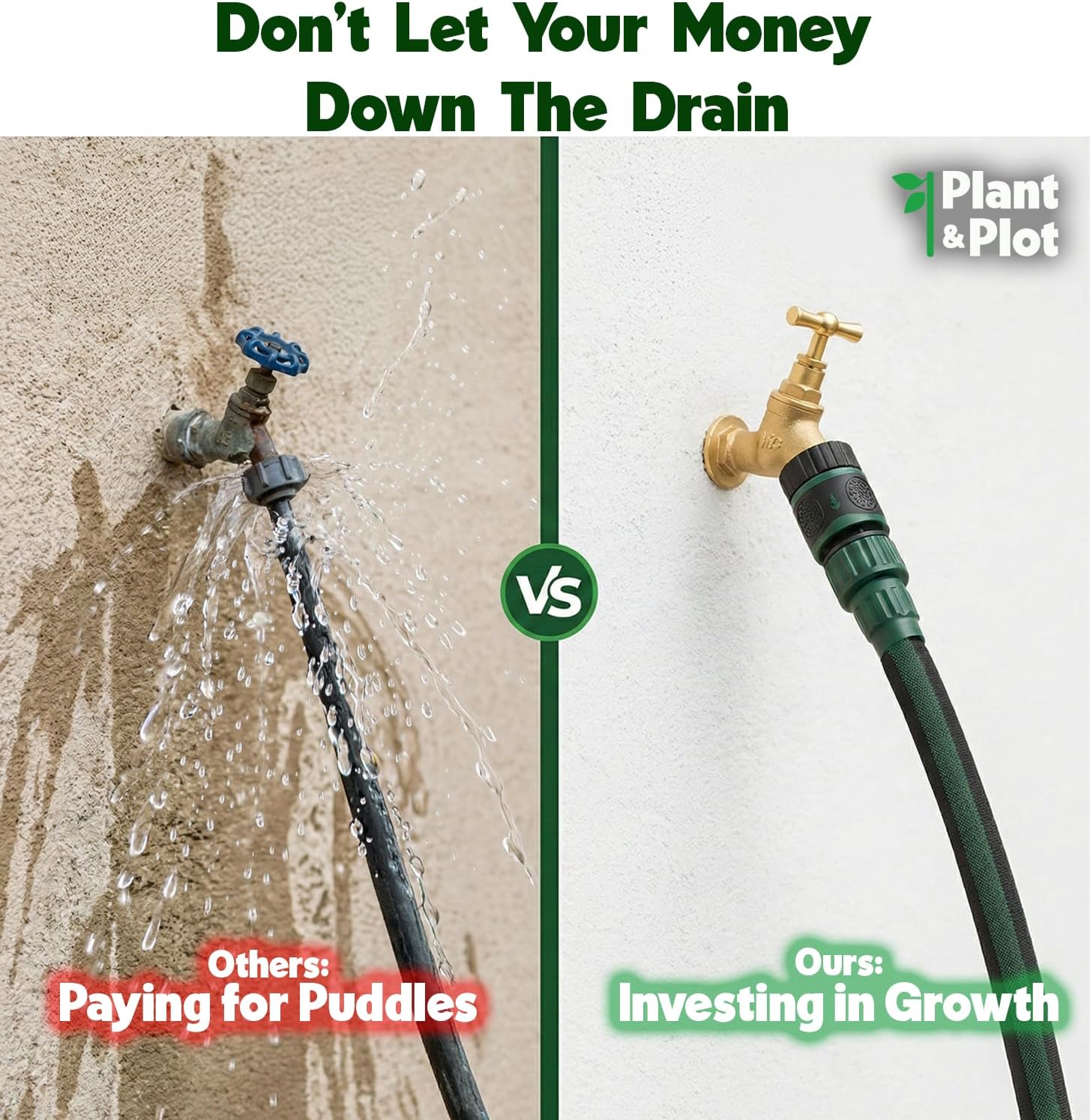 Flat Soaker Hose 50ft for Gardens