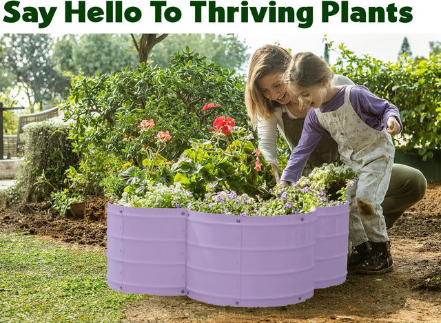 3x3x1 ft Lavender Flower Shaped Raised Garden Bed