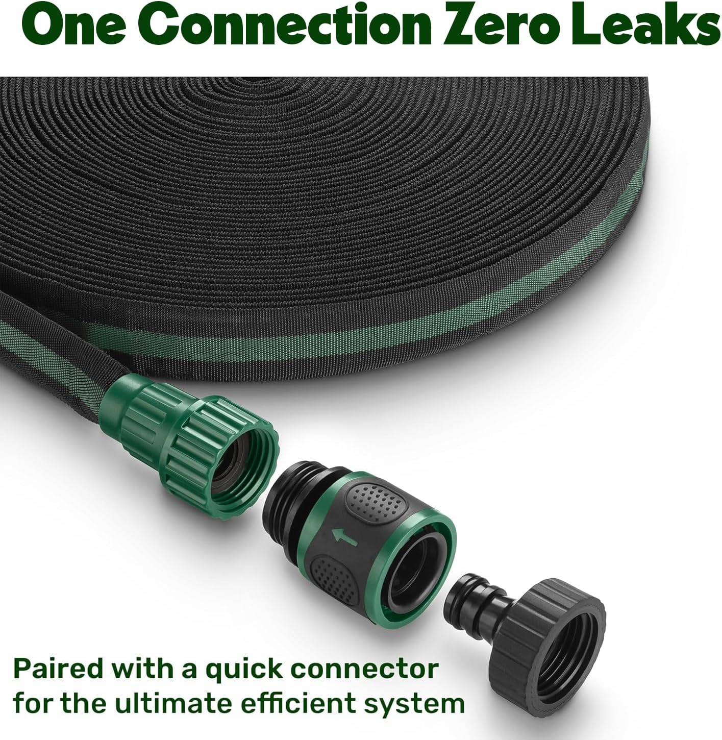 Flat Soaker Hose 50ft for Gardens