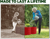 3x3x1 ft Red Flower Shaped Raised Garden Bed