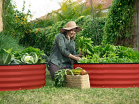 4x4x1 ft Red 2 Pcs Raised Garden Bed