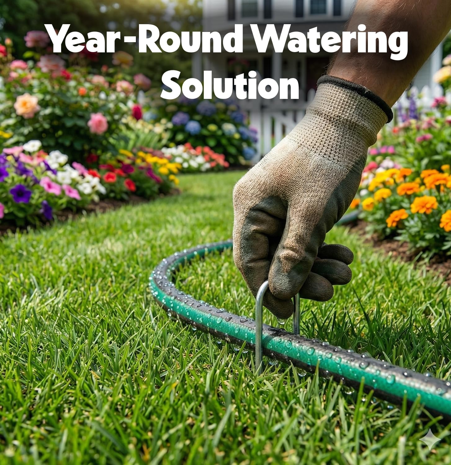 Flat Soaker Hose 50ft for Gardens