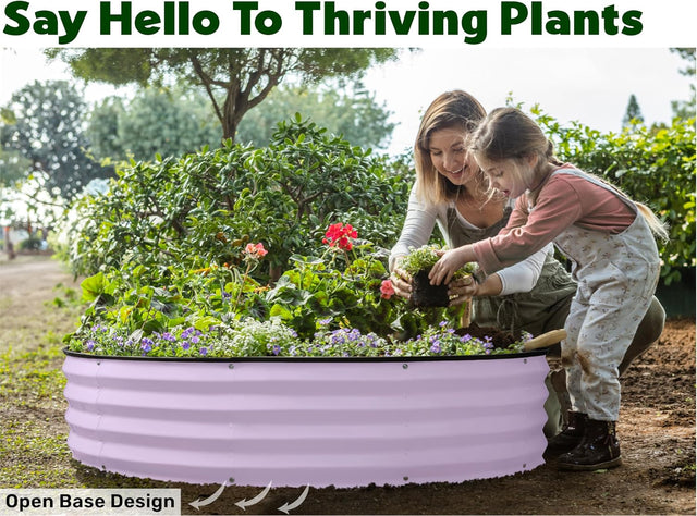 4x4x1 ft Lavender 2 Pcs Raised Garden Bed