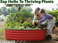 4x4x1 ft Red 2 Pcs Raised Garden Bed