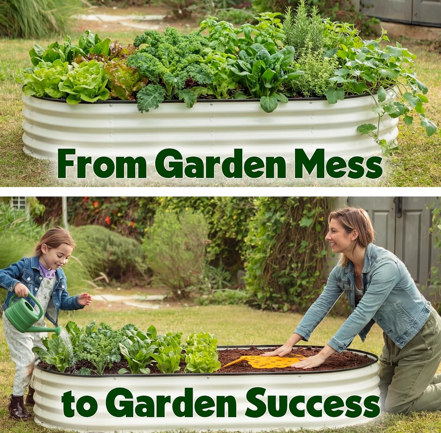 Seed and Seedling Spacer Tool for Garden // Square Foot Gardening Seed Template for Organized Plants, Vegetables & Fruits // Spacing Tool Kit for Planting (Yellow)