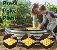 Seed and Seedling Spacer Tool for Garden // Square Foot Gardening Seed Template for Organized Plants, Vegetables & Fruits // Spacing Tool Kit for Planting (Yellow)