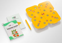Seed and Seedling Spacer Tool for Garden // Square Foot Gardening Seed Template for Organized Plants, Vegetables & Fruits // Spacing Tool Kit for Planting (Yellow)