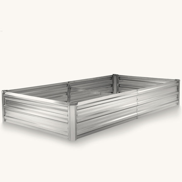 6x3x1 ft Silver Rectangle Raised Garden Bed