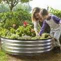 galvanized raised garden bed round