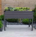 raised garden bed with legs with plants