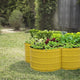 yellow flower shaped garden boxes