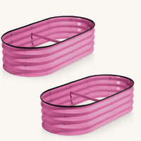 4x2x1 ft Pink 2 Pcs Raised Garden Bed