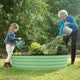 watering the garden boxes outdoor raised