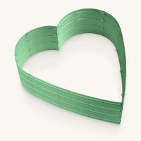 3x3x1 ft Green Heart Shaped Raised Garden Bed