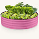 pink garden boxes outdoor raised with plants